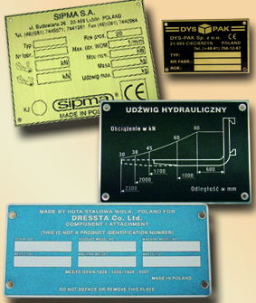 Tabliczki znamionowe